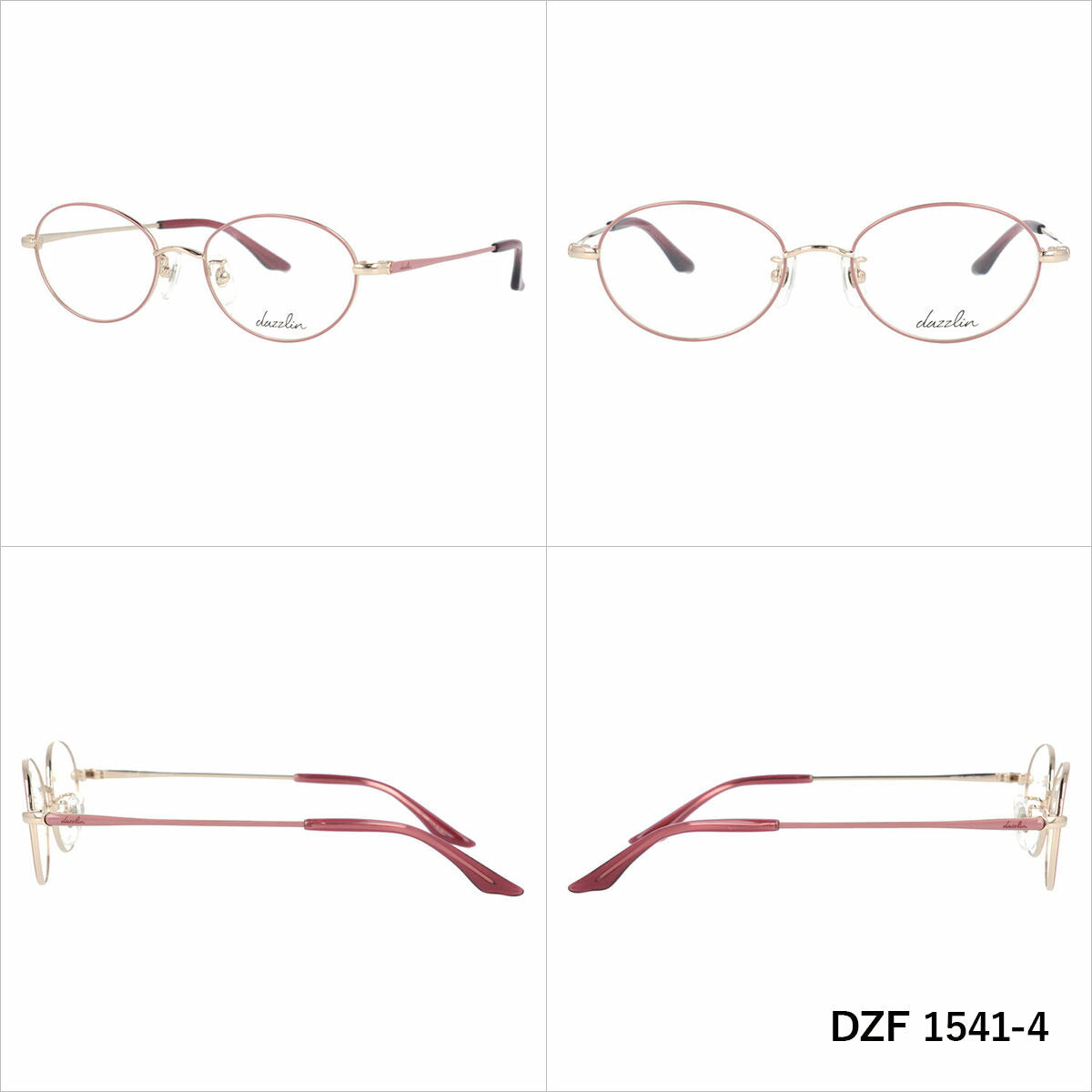 ダズリン メガネフレーム 伊達メガネ アジアンフィット dazzlin DZF 1541 49サイズ オーバル型 ユニセックス メンズ レディース
