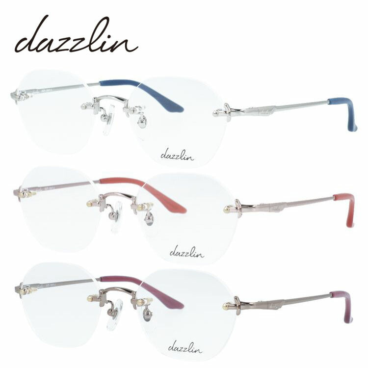 ダズリン メガネフレーム 伊達メガネ dazzlin DZF 1547 48サイズ ヘキサゴン型 ユニセックス メンズ レディース