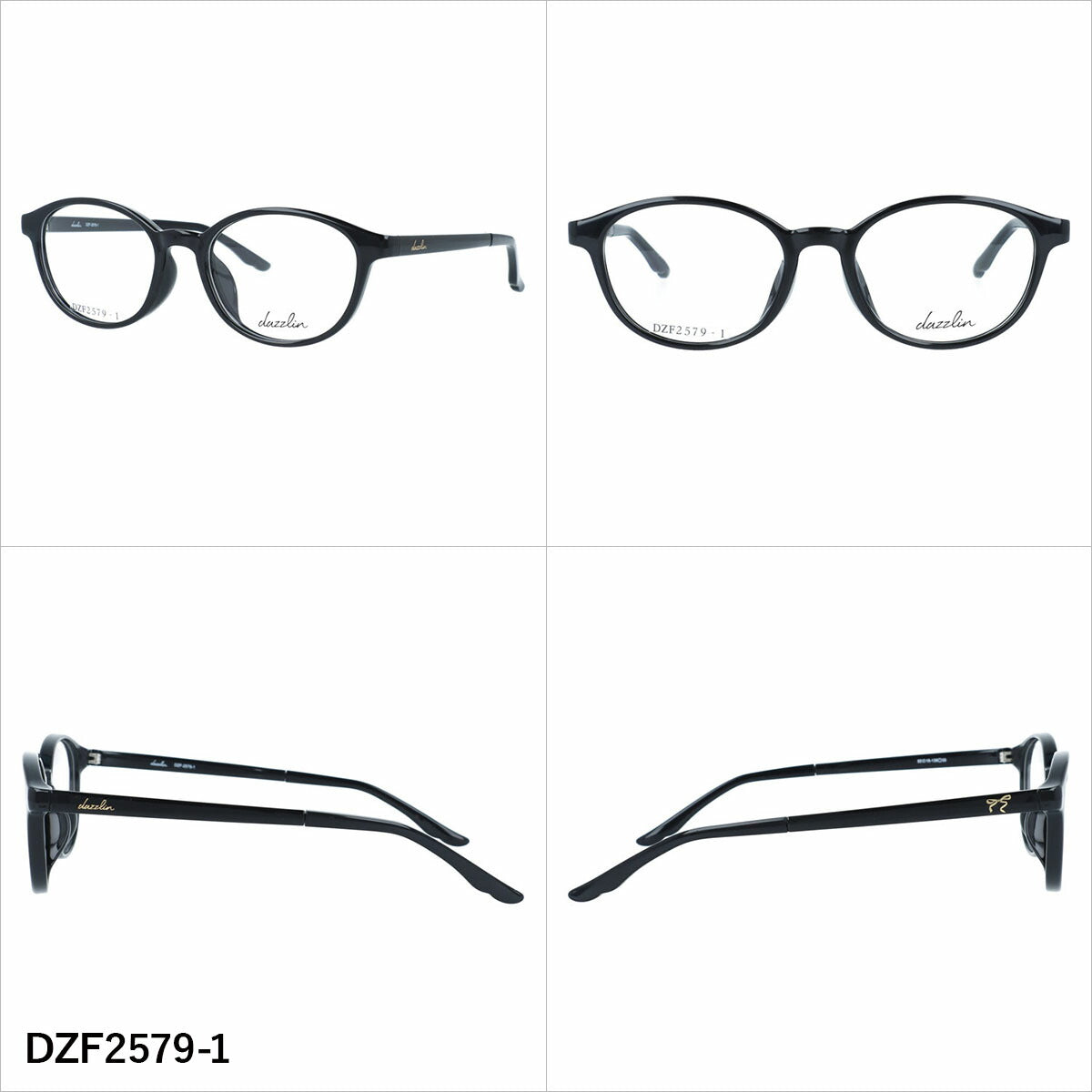 ダズリン メガネフレーム 伊達メガネ アジアンフィット dazzlin DZF2579 50サイズ 全4カラー オーバル型 ユニセックス メンズ レディース