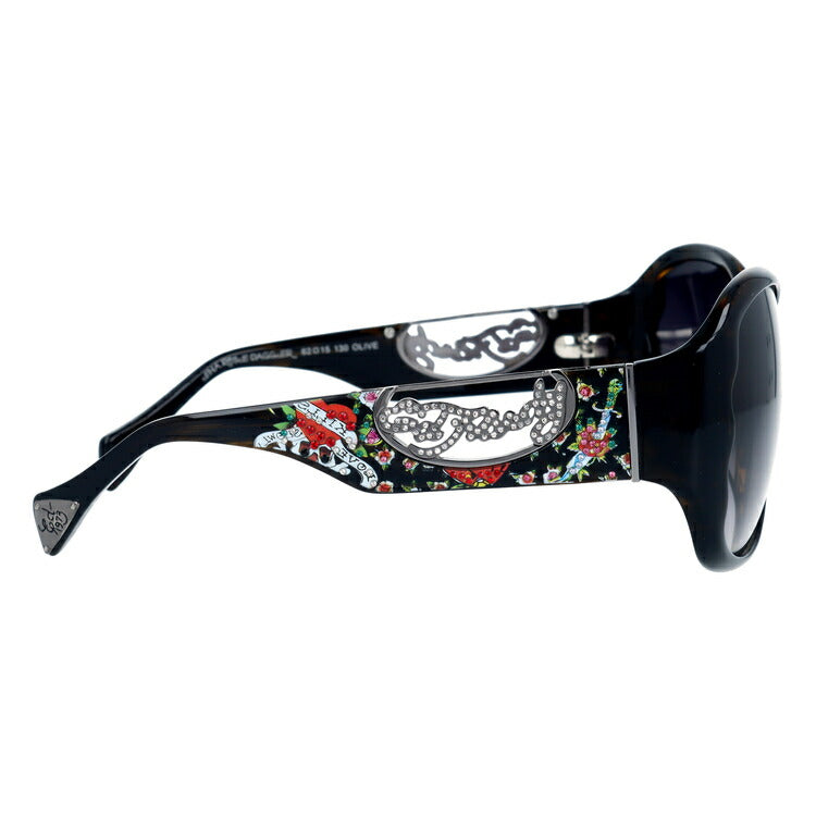 【訳あり】エドハーディー サングラス EdHardy EHA.ROSE DAGGER オリーブ/スモークグラデーション レディース UVカット ラッピング無料