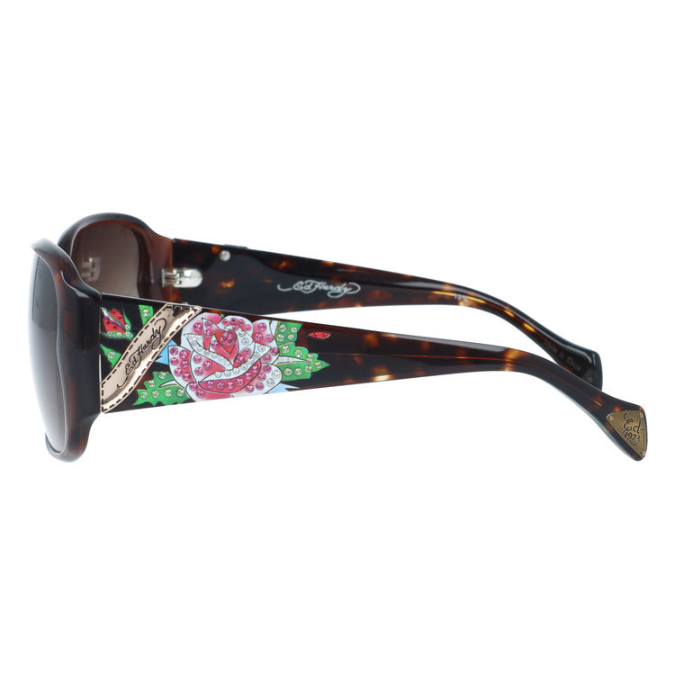 【訳あり】エドハーディー サングラス アジアンフィット Ed Hardy ROSES LONG STEM 61サイズ スクエア型 ユニセックス メンズ レディース