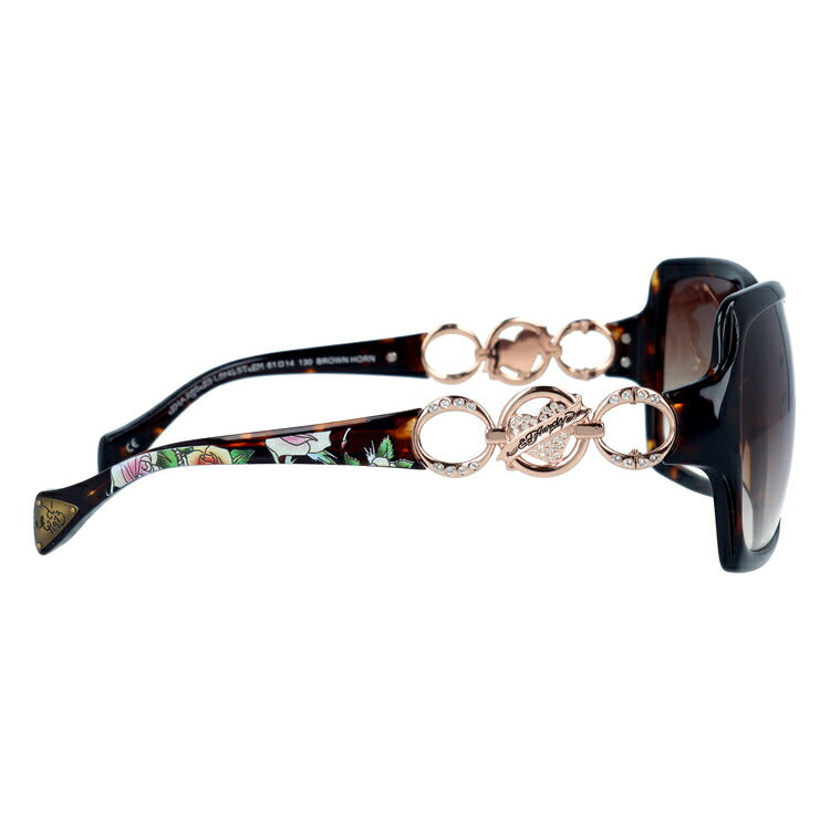 【訳あり】【国内正規品】エドハーディー サングラス アジアンフィット Ed Hardy ROSES LONG STEM 61サイズ スクエア型 ユニセックス メンズ レディース