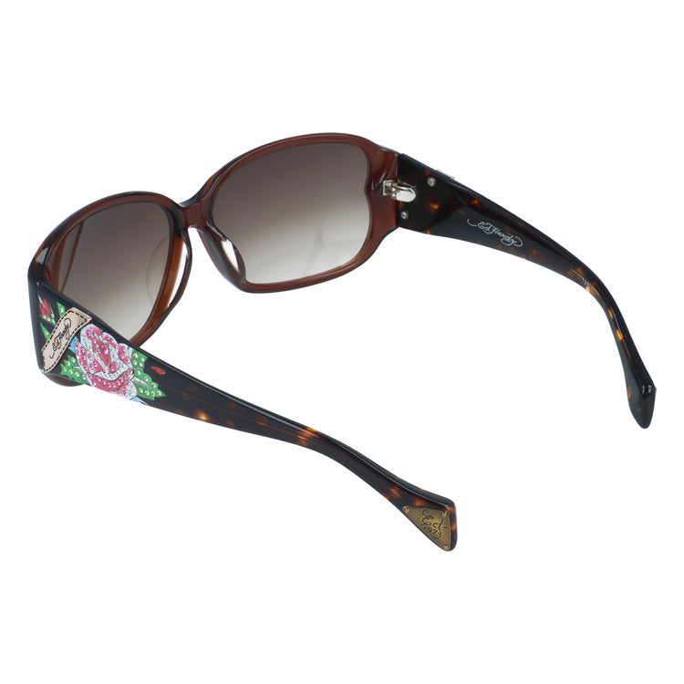 【訳あり】エドハーディー サングラス アジアンフィット Ed Hardy ROSES LONG STEM 61サイズ スクエア型 ユニセックス メンズ レディース