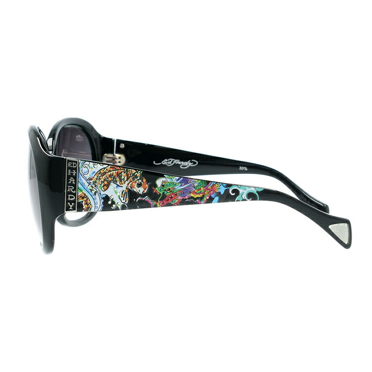 エドハーディー サングラス EdHardy コイ レアピン & ドラゴン KOI LEAPING&DRAGON BLACK ブラック レディース UVカット ラッピング無料