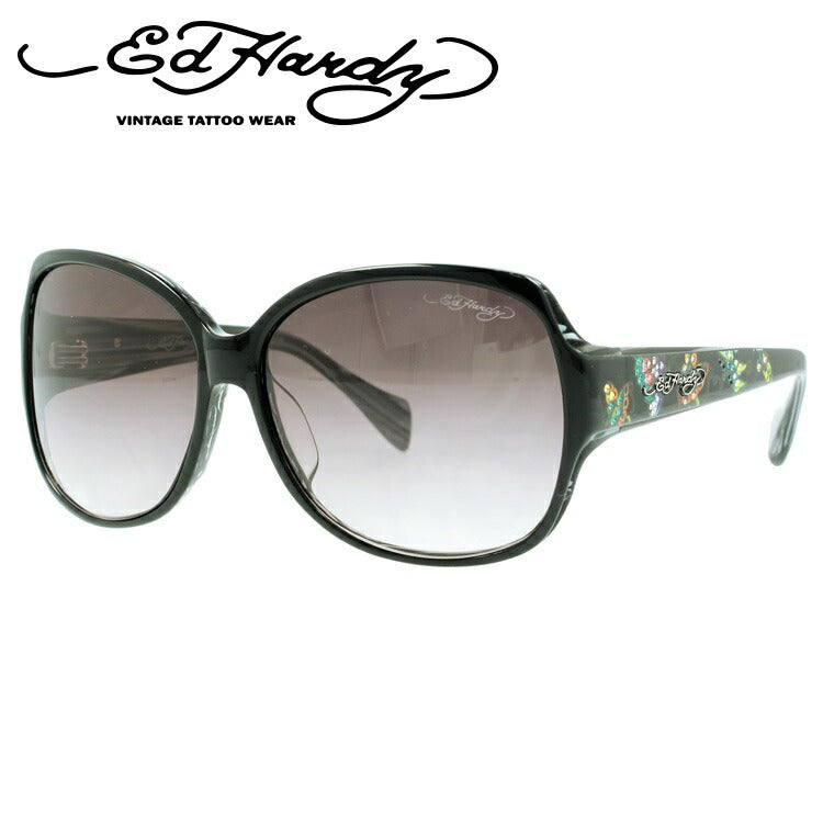 エドハーディー サングラス EdHardy バタフライズ BUTTERFLIES 2 BLACK レディース UVカット ラッピング無料