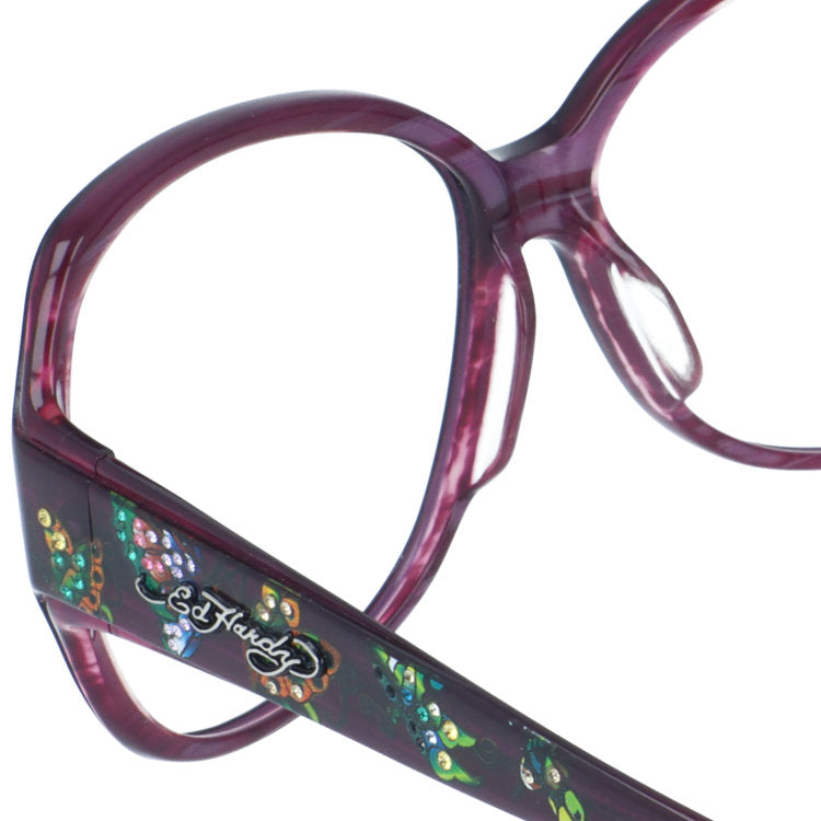 【訳あり・フレームのみ】 エドハーディー アジアンフィット Ed Hardy EHA.BUTTERFLIES 2 バタフライズ2 60サイズ バタフライ型 アウトレット品 ユニセックス メンズ レディース
