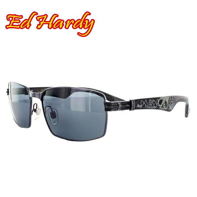 エドハーディー 偏光サングラス EdHardy スカル 1 SKULL 1 GUN 釣り ドライブ メンズ モデル UVカット ラッピング無料