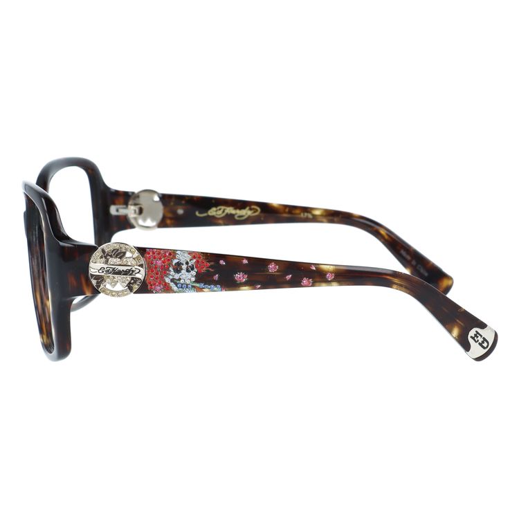 【訳あり・フレームのみ】エドハーディー フレームのみ アジアンフィット Ed Hardy BEAUTIFUL GHOST II TORTOISE 57サイズ バタフライ型 アウトレット品 ユニセックス メンズ レディース