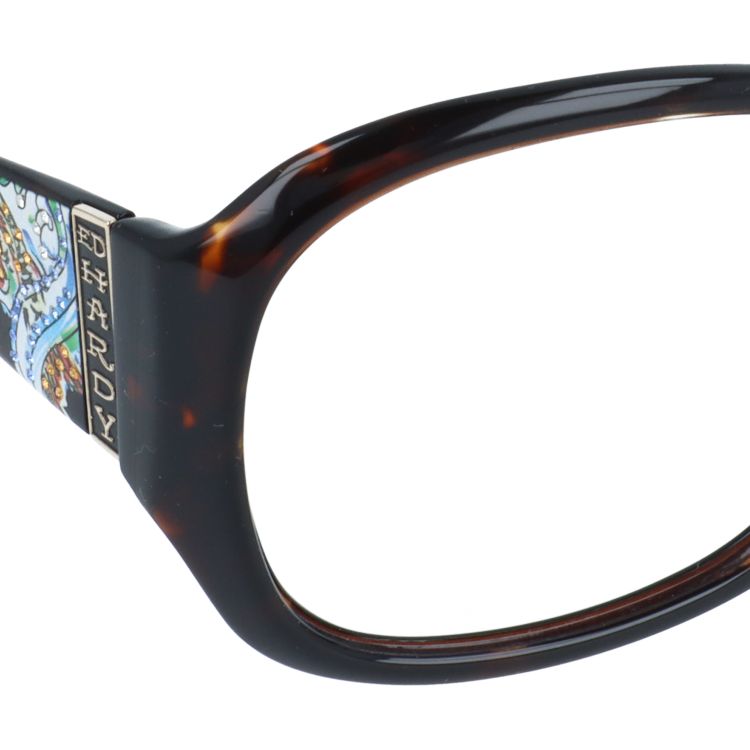 【訳あり・フレームのみ】エドハーディー フレームのみ アジアンフィット Ed Hardy KOI LEAPING&DRAGON TORTOISE 61サイズ バタフライ型 アウトレット品 ユニセックス メンズ レディース