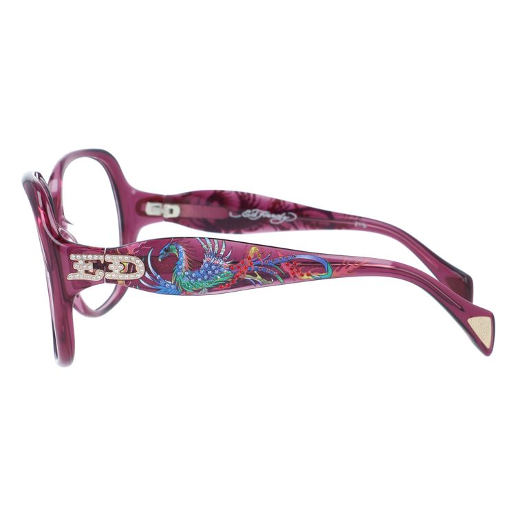 【訳あり・フレームのみ】エドハーディー フレームのみ アジアンフィット Ed Hardy PHOENIX BURGUNDY 60サイズ バタフライ型 アウトレット品 ユニセックス メンズ レディース