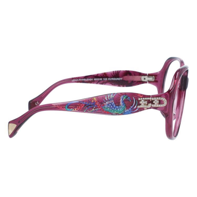 【訳あり・フレームのみ】エドハーディー フレームのみ アジアンフィット Ed Hardy PHOENIX BURGUNDY 60サイズ バタフライ型 アウトレット品 ユニセックス メンズ レディース