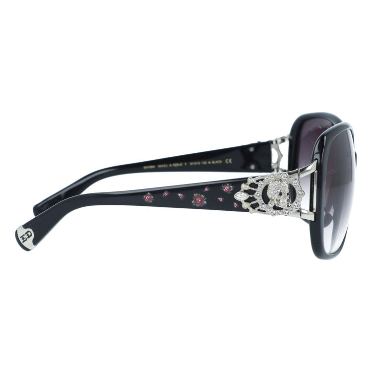 【訳あり】エドハーディー サングラス 偏光サングラス アジアンフィット Ed Hardy SKULL 2(BLACK) 62サイズ スクエア型 アウトレット品 ユニセックス メンズ レディース