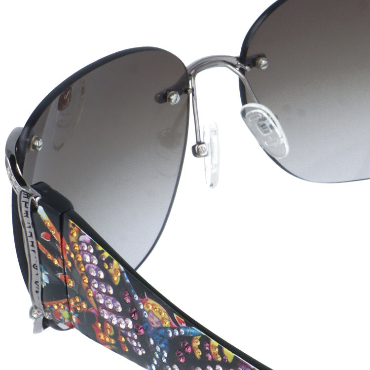 【訳あり】エドハーディー サングラス アジアンフィット Ed Hardy BUTTERFLY GIRL GUN 62サイズ バタフライ型 アウトレット品 ユニセックス メンズ レディース