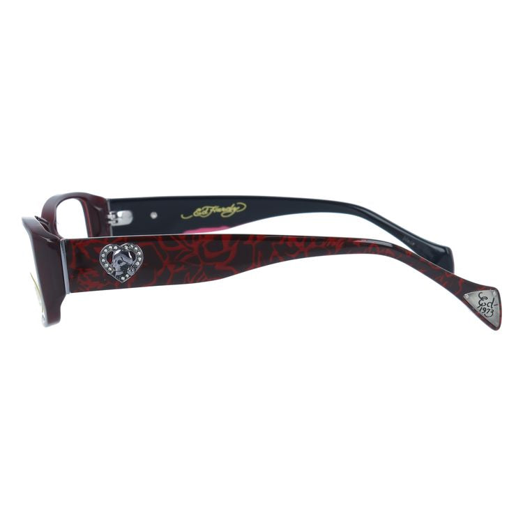 エドハーディー EdHardy メガネ フレーム 眼鏡 度付き 度なし 伊達 EHOA001 4 RED レッド スクエア型 メンズ レディース UVカット 紫外線 ラッピング無料