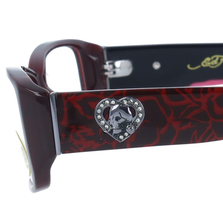 【選べる15色 ライトカラーレンズ】【訳あり】エドハーディー サングラス オリジナルライトカラーレンズ EdHardy EHOA001 4 RED レッド スクエア型 メンズ レディース UVカット 紫外線 ラッピング無料