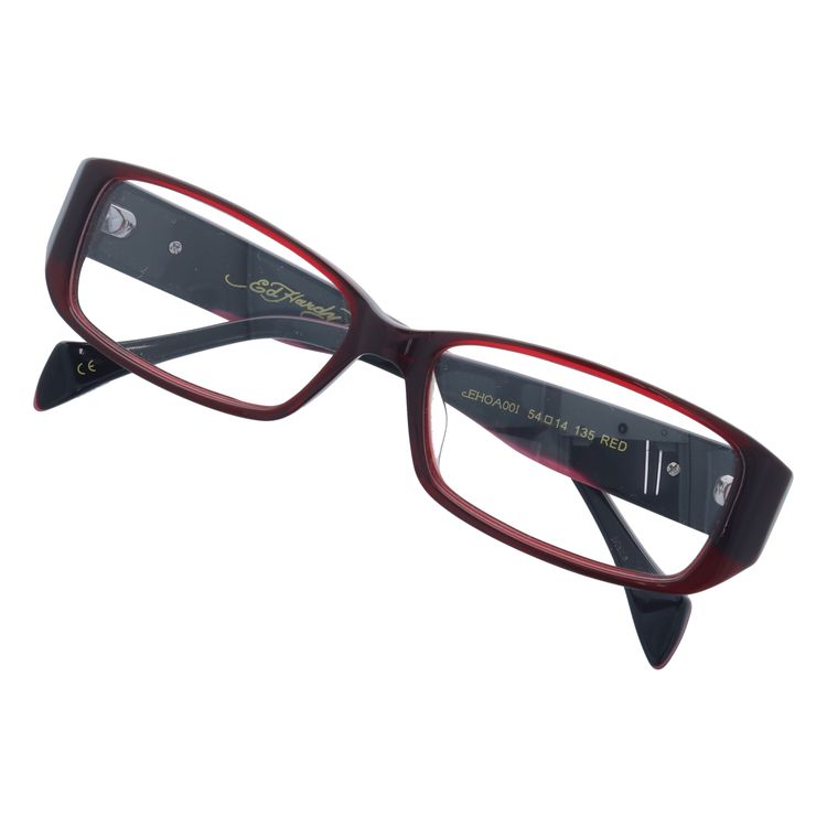 【選べる15色 ライトカラーレンズ】【訳あり】エドハーディー サングラス オリジナルライトカラーレンズ EdHardy EHOA001 4 RED レッド スクエア型 メンズ レディース UVカット 紫外線 ラッピング無料