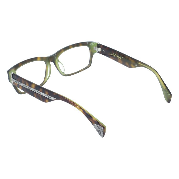【訳あり】エドハーディー EdHardy メガネ フレーム 眼鏡 度付き 度なし 伊達 EHOA004 2 TORTOISE OLIVE トータスオリーブ スクエア型 メンズ レディース UVカット 紫外線 ラッピング無料