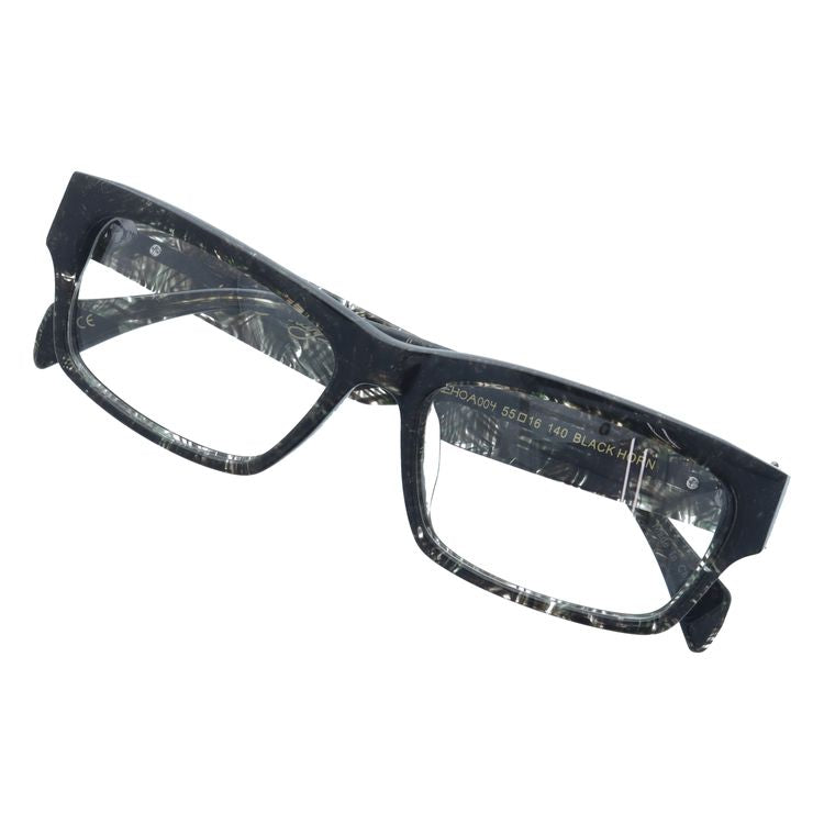 【訳あり】エドハーディー EdHardy メガネ フレーム 眼鏡 度付き 度なし 伊達 EHOA004 3 BLACK HORN ブラックホーン スクエア型 メンズ レディース UVカット 紫外線 ラッピング無料