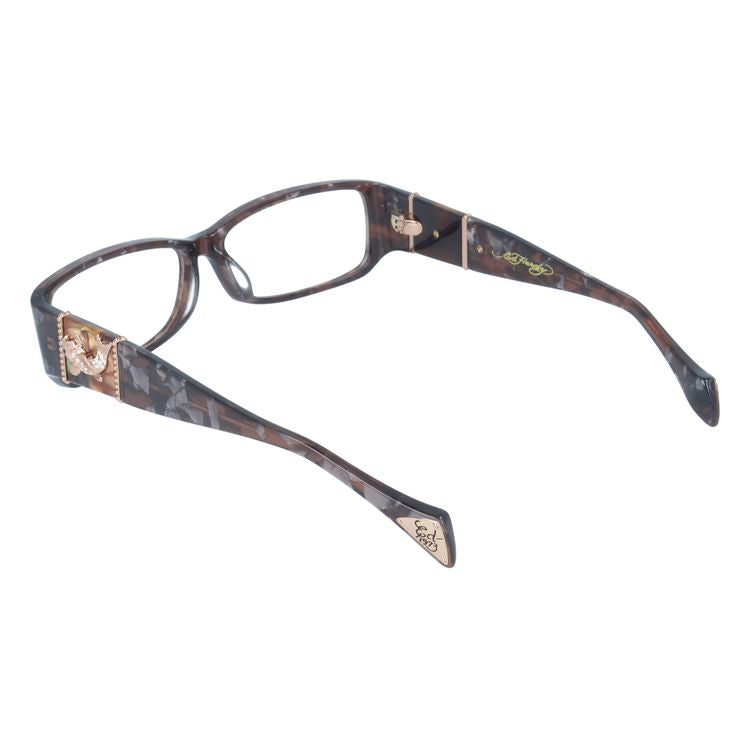 エドハーディー EdHardy メガネ フレーム 眼鏡 度付き 度なし 伊達 EHOA006 2 BROWN HORN ブラウンホーン スクエア型 メンズ レディース UVカット 紫外線 ラッピング無料