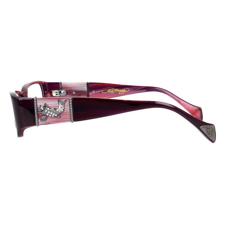 エドハーディー EdHardy メガネ フレーム 眼鏡 度付き 度なし 伊達 EHOA006 3 PURPLE パープル スクエア型 メンズ レディース UVカット 紫外線 ラッピング無料