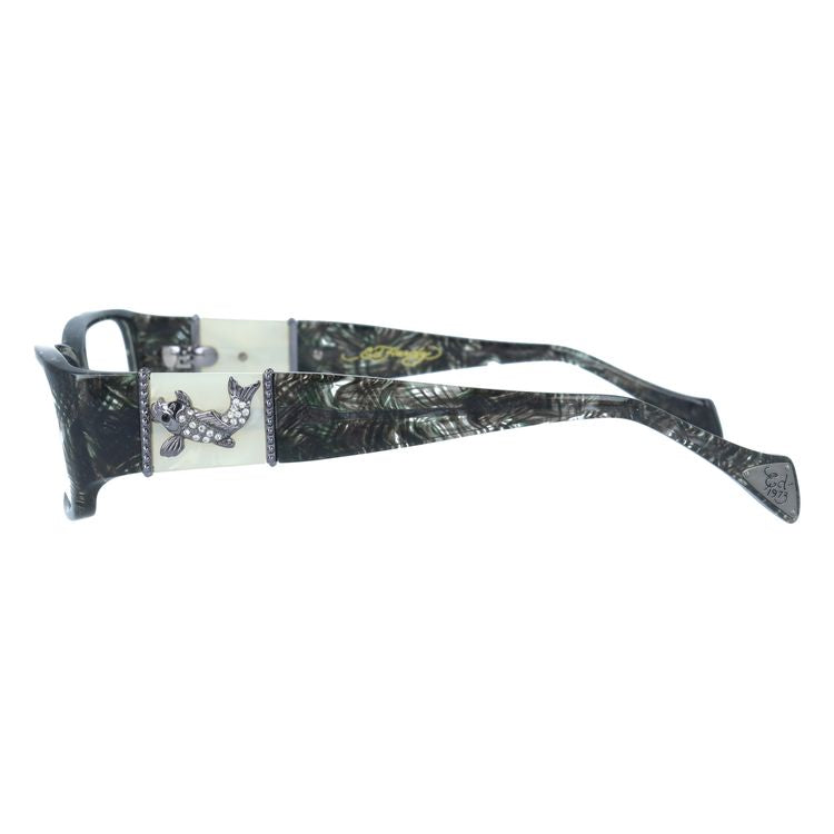 エドハーディー EdHardy メガネ フレーム 眼鏡 度付き 度なし 伊達 EHOA006 4 BLACK HORN ブラックホーン スクエア型 メンズ レディース UVカット 紫外線 ラッピング無料