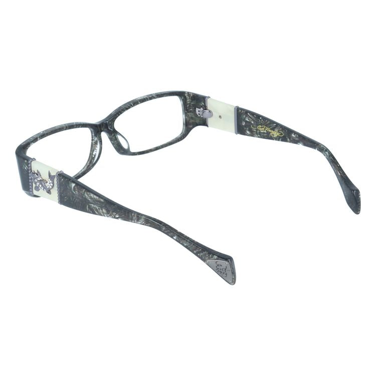 エドハーディー EdHardy メガネ フレーム 眼鏡 度付き 度なし 伊達 EHOA006 4 BLACK HORN ブラックホーン スクエア型 メンズ レディース UVカット 紫外線 ラッピング無料