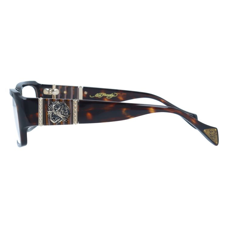 【訳あり】エドハーディー EdHardy メガネ フレーム 眼鏡 度付き 度なし 伊達 EHOA007 2 TORTOISE トータス スクエア型 メンズ レディース UVカット 紫外線 ラッピング無料
