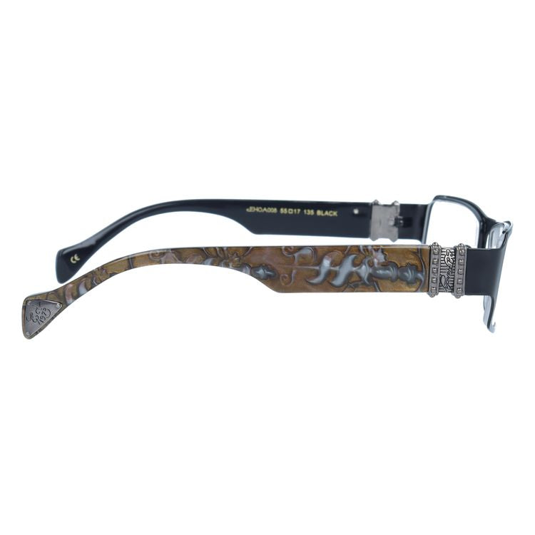 【訳あり】エドハーディー EdHardy メガネ フレーム 眼鏡 度付き 度なし 伊達 EHOA008 1 BLACK ブラック スクエア型 メンズ レディース UVカット 紫外線 ラッピング無料