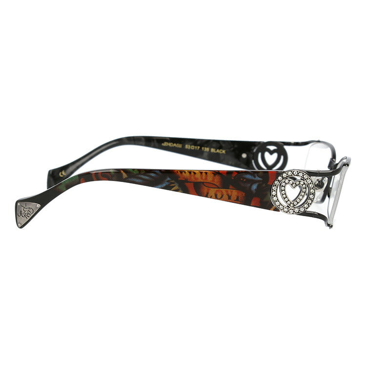 【訳あり】エドハーディー EdHardy メガネ フレーム 眼鏡 度付き 度なし 伊達 EHOA011 1 BLACK ブラック スクエア型 メンズ レディース UVカット 紫外線 ラッピング無料