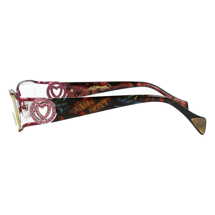 【訳あり】エドハーディー EdHardy メガネ フレーム 眼鏡 度付き 度なし 伊達 EHOA011 2 FUCHSIA フューシャ スクエア型 メンズ レディース UVカット 紫外線 ラッピング無料