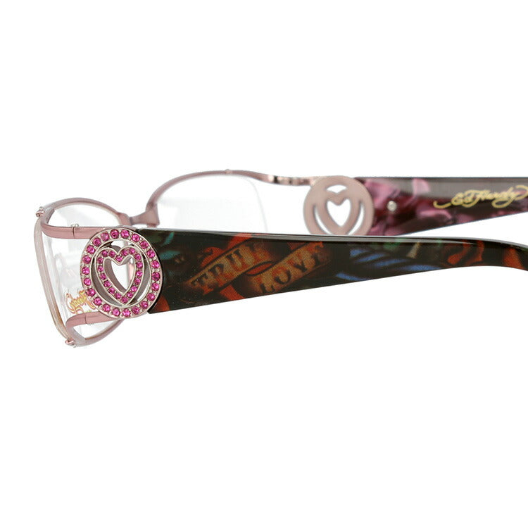 【訳あり】エドハーディー EdHardy メガネ フレーム 眼鏡 度付き 度なし 伊達 EHOA011 3 ROSE ローズ スクエア型 メンズ レディース UVカット 紫外線 ラッピング無料