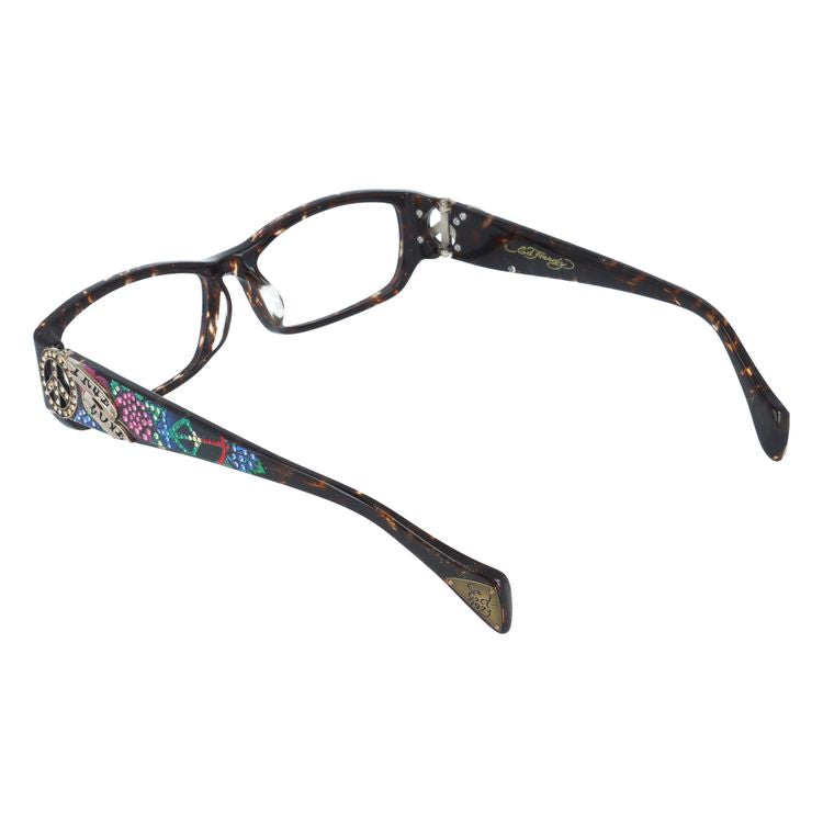 エドハーディー EdHardy メガネ フレーム 眼鏡 度付き 度なし 伊達 EHOA019 2 BROWN HORN ブラウンホーン スクエア型 メンズ レディース UVカット 紫外線 ラッピング無料