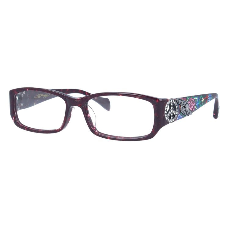 エドハーディー EdHardy メガネ フレーム 眼鏡 度付き 度なし 伊達 EHOA019 4 PURPLE HORN パープルホーン スクエア型 メンズ レディース UVカット 紫外線 ラッピング無料