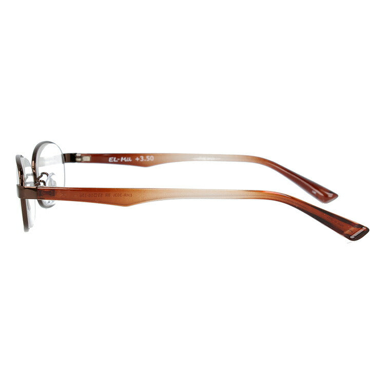 老眼鏡 シニアグラス リーディンググラス EL-Mii エルミー EMR 303L-1(BR) 53サイズ 度数+1.00?+3.50 オーバル ユニセックス メンズ レディース 父の日 母の日 ラッピング無料