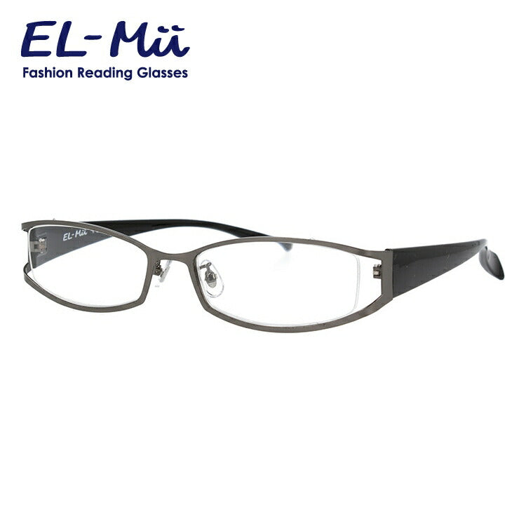 老眼鏡 シニアグラス リーディンググラス EL-Mii エルミー EMR 305M-1(GM) 56サイズ 度数+1.00?+3.50 オーバル ユニセックス メンズ レディース 父の日 母の日 ラッピング無料