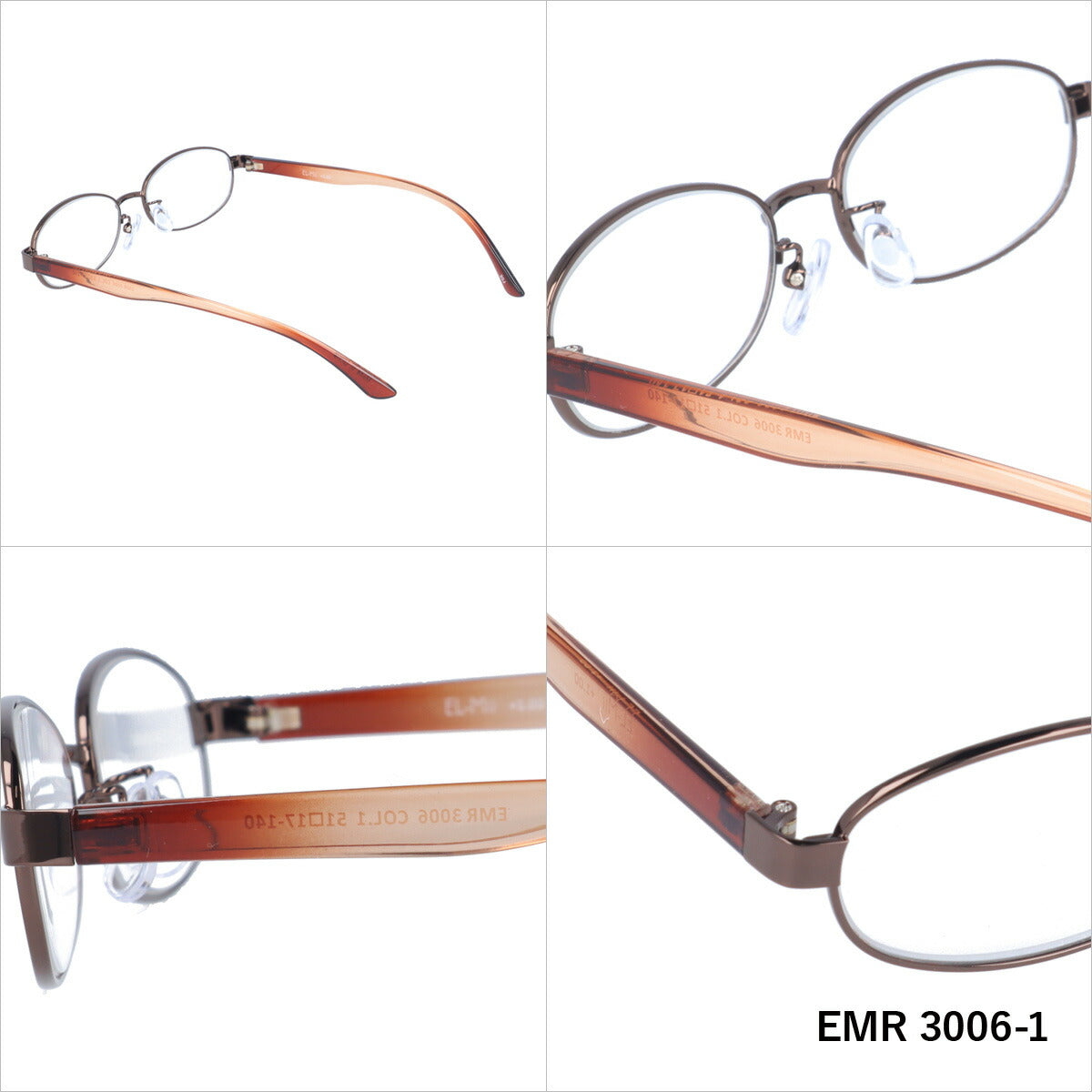 老眼鏡 シニアグラス リーディンググラス EL-Mii エルミー EMR 3006 全2カラー 51サイズ 度数+1.00?+3.50 オーバル ユニセックス メンズ レディース ラッピング無料