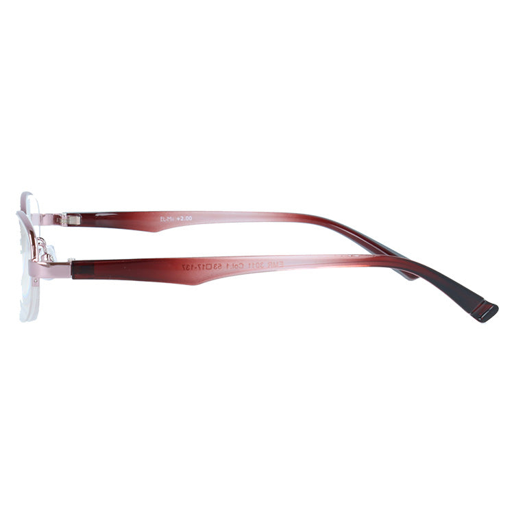 エルミー リーディンググラス 老眼鏡 アジアンフィット EL-Mii EMR 3011-1 53サイズ オーバル型 +1.00〜+3.50 シニアグラス ユニセックス メンズ レディース