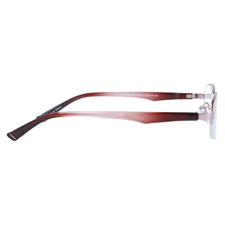 エルミー リーディンググラス 老眼鏡 アジアンフィット EL-Mii EMR 3011-1 53サイズ オーバル型 +1.00〜+3.50 シニアグラス ユニセックス メンズ レディース