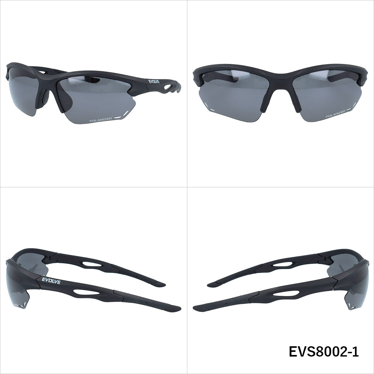 イヴァルヴ サングラス 偏光サングラス ミラーレンズ アジアンフィット EVOLVE EVS8002 69サイズ 全2カラー スポーツ型 乱反射をカットしクリアな視界へ ユニセックス メンズ レディース | 一眼タイプ 境目を解消して広範囲に視界滑らか