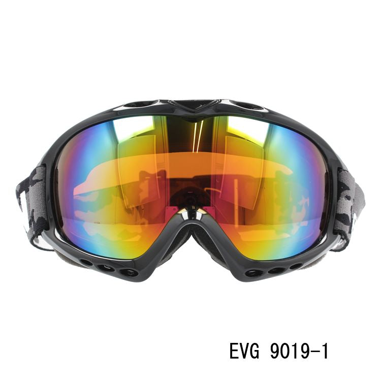 眼鏡対応 ミラーレンズ スノーゴーグル スキー スノーボード スノボ 球面ダブルレンズ フレームあり メンズ レディース ウィンタースポーツ 曇り防止 曇り止め 誕生日 プレゼント EVOLVE イヴァルブ EVG 9019 男性 女性
