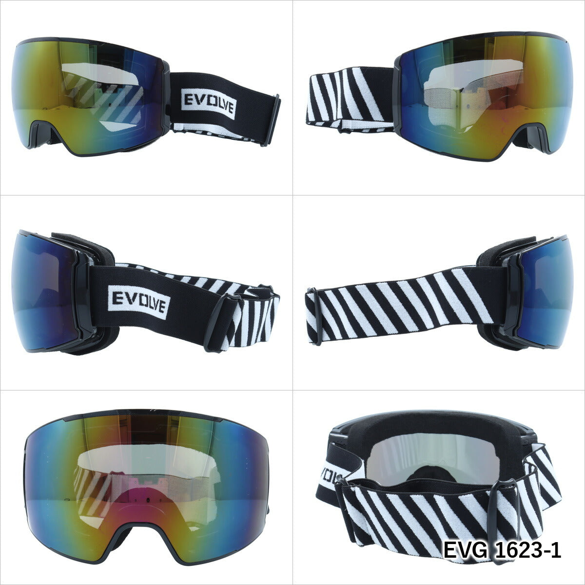 眼鏡対応 ヘルメット対応 ミラーレンズ スノーゴーグル スキー スノーボード スノボ 球面ダブルレンズ フレームあり メンズ レディース ウィンタースポーツ 曇り防止 曇り止め 誕生日 プレゼント EVOLVE イヴァルブ EVG 1623 男性 女性