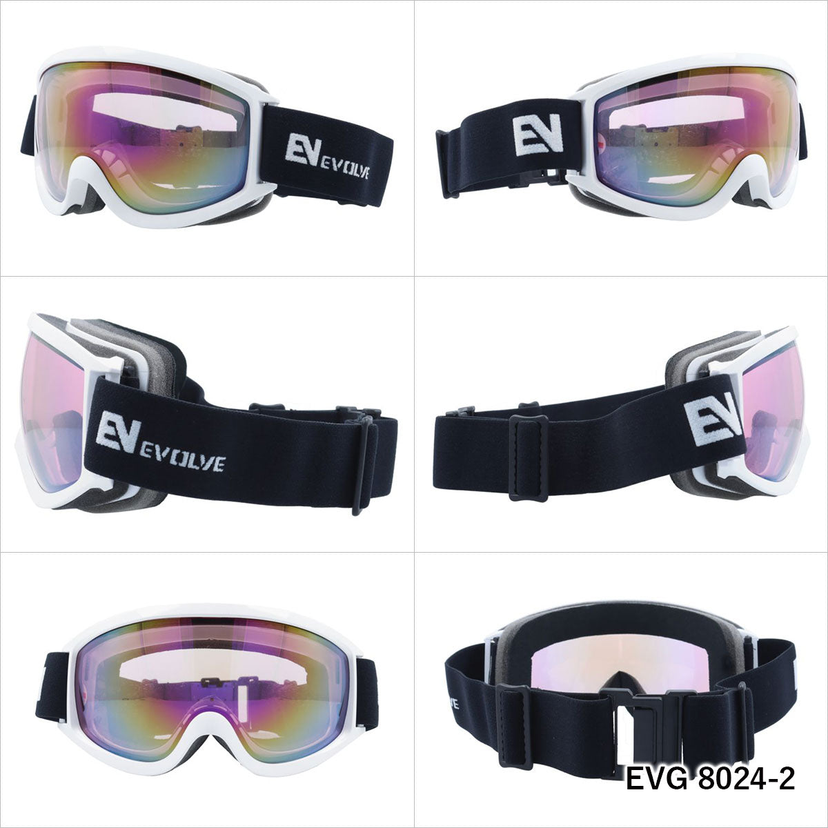 イヴァルヴ ゴーグル ミラーレンズ アジアンフィット EVOLVE EVG 8024 メンズ レディース スキー スノーボード ウィンタースポーツ 球面レンズ ダブルレンズ
