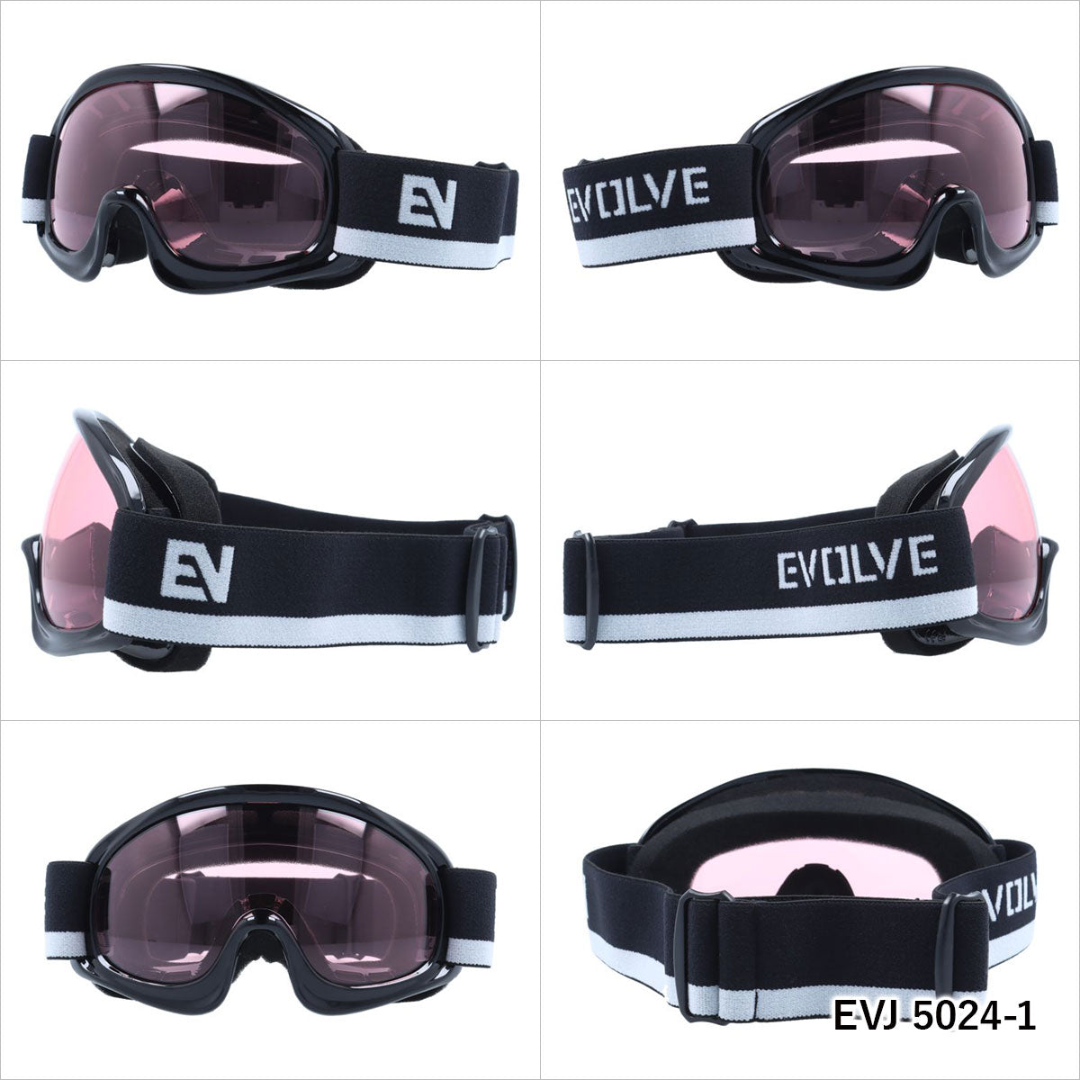 キッズ ジュニア用 イヴァルヴ ゴーグル アジアンフィット EVOLVE EVJ 5024 男の子 女の子 スキー スノーボード ウィンタースポーツ 球面レンズ シングルレンズ ヘルメット対応