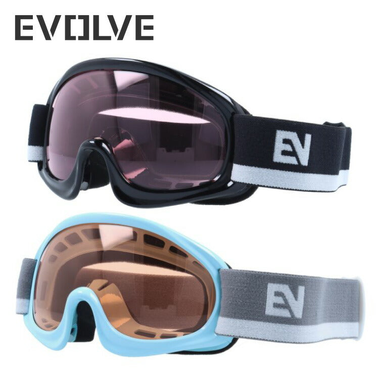 キッズ ジュニア用 イヴァルヴ ゴーグル アジアンフィット EVOLVE EVJ 5024 男の子 女の子 スキー スノーボード ウィンタースポーツ 球面レンズ シングルレンズ ヘルメット対応
