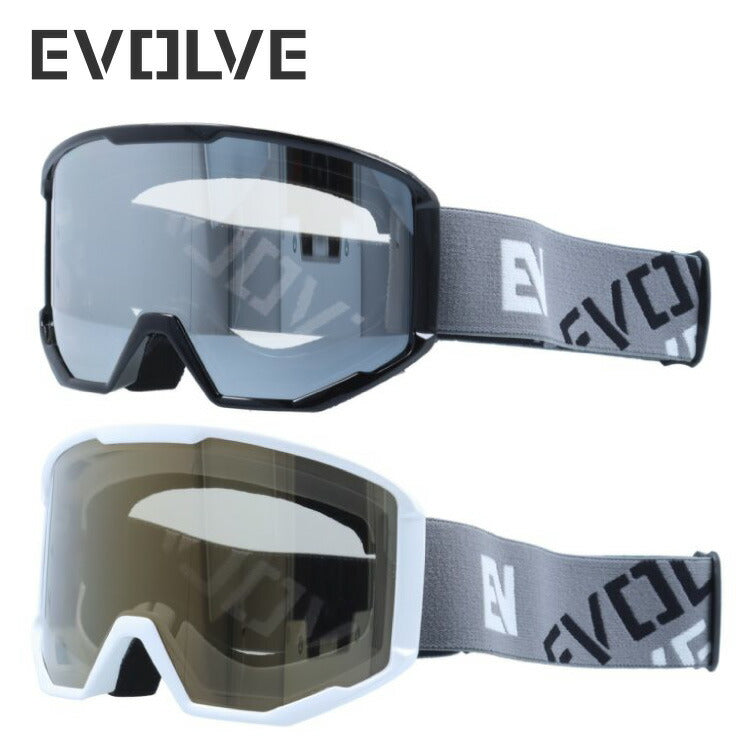 キッズ ジュニア用 イヴァルヴ ゴーグル ミラーレンズ アジアンフィット EVOLVE EVJ 5824 男の子 女の子 スキー スノーボード ウィンタースポーツ 平面レンズ シングルレンズ 眼鏡対応