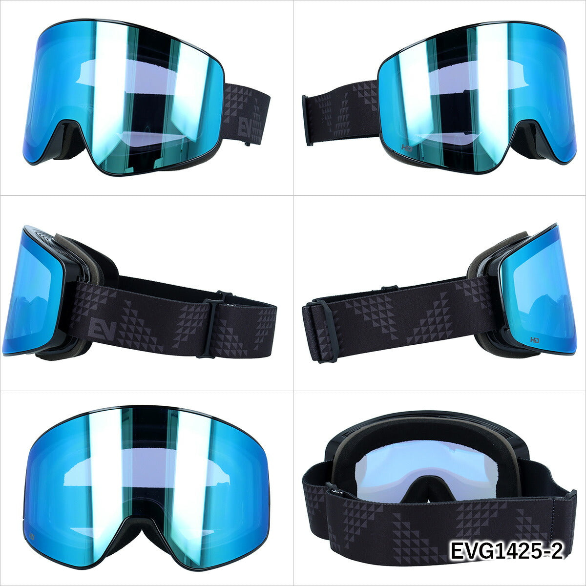 イヴァルヴ ゴーグル ミラーレンズ アジアンフィット EVOLVE EVG1425 ハイコントラストレンズ フレームレス リムレス ユニセックス メンズ レディース