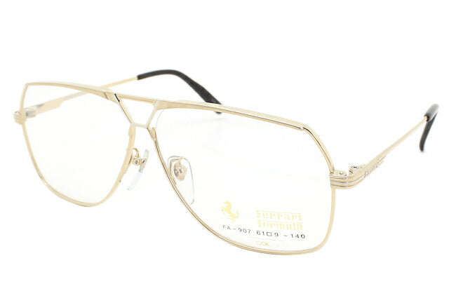 メガネ 度付き 度なし 伊達メガネ 眼鏡 Ferrari フェラーリ FA907 1 61サイズ UVカット 紫外線 ラッピング無料