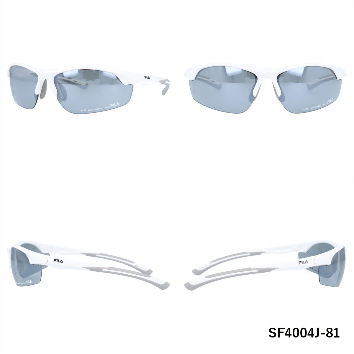 【国内正規品】フィラ サングラス ミラーレンズ アジアンフィット(フレキシブルノーズバッド) FILA SF4004J 全5カラー 70サイズ スポーツ ユニセックス メンズ レディース ハーフリム ラッピング無料