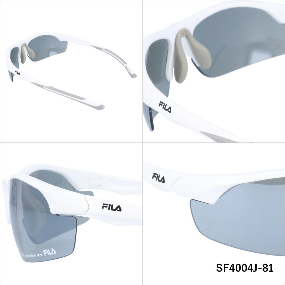 【国内正規品】フィラ サングラス ミラーレンズ アジアンフィット(フレキシブルノーズバッド) FILA SF4004J 全5カラー 70サイズ スポーツ ユニセックス メンズ レディース ハーフリム ラッピング無料