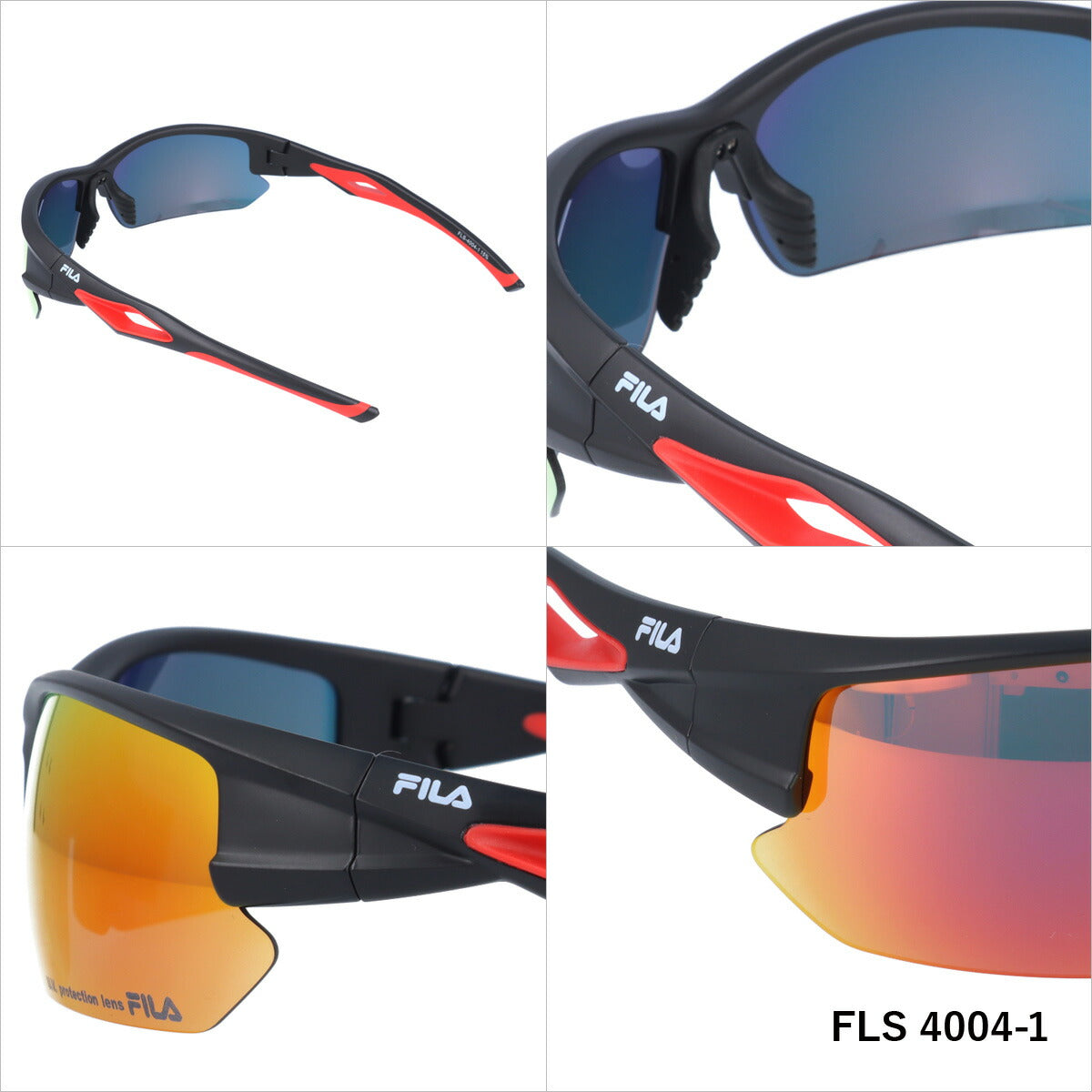 フィラ サングラス ミラーレンズ アジアンフィット FILA FLS 4004 全3カラー 70サイズ スポーツ ユニセックス メンズ レディース ラッピング無料